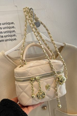 Mini Diamond Quilted Chain Bag for Women - Fashionable Spring/Summer 2025 Crossbody & Handbag, Versatile Style