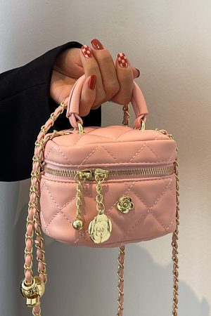 Mini Diamond Quilted Chain Bag for Women - Fashionable Spring/Summer 2025 Crossbody & Handbag, Versatile Style