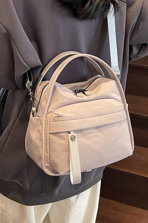 Minimalist Casual Single-Shoulder Canvas Crossbody Bucket Bag for Women - Trendy Summer 2025 Fashion Accessory