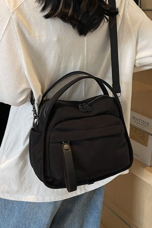 Minimalist Casual Single-Shoulder Canvas Crossbody Bucket Bag for Women - Trendy Summer 2025 Fashion Accessory