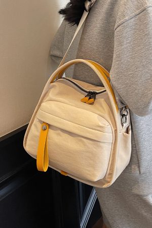 Minimalist Casual Single-Shoulder Canvas Crossbody Bucket Bag for Women - Trendy Summer 2025 Fashion Accessory