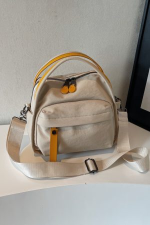 Minimalist Casual Single-Shoulder Canvas Crossbody Bucket Bag for Women - Trendy Summer 2025 Fashion Accessory