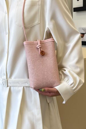 Minimalist Casual Women's Crossbody Bag, Korean Style Small Square Phone Bag, 2025 Summer Trendy Versatile Fashion Accessory