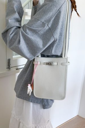 Minimalist Crossbody Mobile Phone Bag for Women - 2025 Summer Small Square Handheld Textured Fashion Accessory