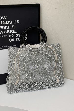 Minimalist Hollow Out Handbag for Women - 2025 Spring Large Capacity Tote & Stylish Small Square Bag