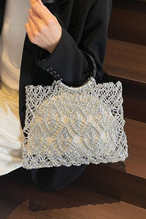 Minimalist Hollow Out Handbag for Women - 2025 Spring Large Capacity Tote & Stylish Small Square Bag