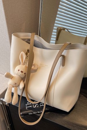 Minimalist Korean-Style Large Capacity Tote Bag for Women - Versatile Spring/Summer 2025 Fashion Shoulder Bag