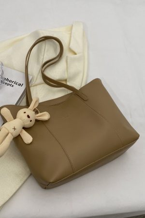 Minimalist Korean-Style Large Capacity Tote Bag for Women - Versatile Spring/Summer 2025 Fashion Shoulder Bag