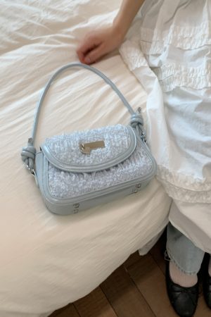 Minimalist Korean-Style Single-Shoulder Saddle Bag for Women - Versatile Crossbody Small Square Bag for Summer 2025 Fashion