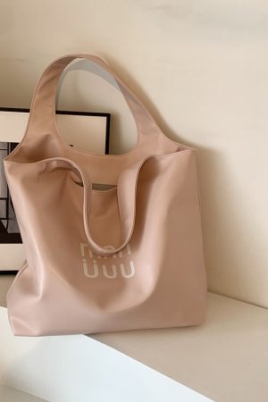 Minimalist Korean Style Tote Bag for Women - Cute Versatile Underarm Shoulder Bag for Summer 2025