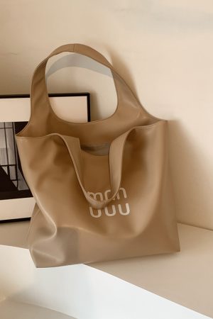 Minimalist Korean Style Tote Bag for Women - Cute Versatile Underarm Shoulder Bag for Summer 2025