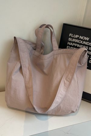 Minimalist Large Capacity Women's Canvas Tote Bag - Versatile Crossbody Design for Lazy Style and Everyday Use