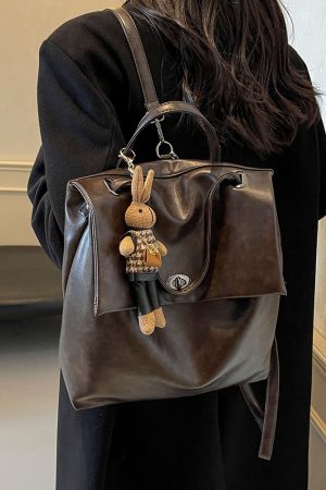 Minimalist Lightweight Backpack for Women - Large Capacity Commuting Tote Bucket Bag for College - Autumn 2025 Fashion