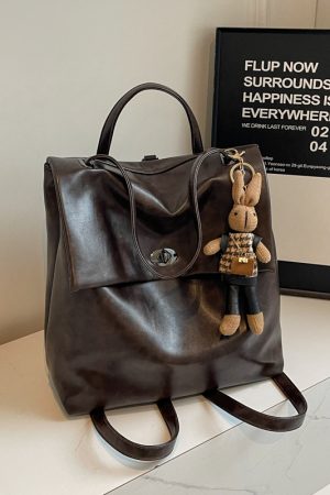 Minimalist Lightweight Backpack for Women - Large Capacity Commuting Tote Bucket Bag for College - Autumn 2025 Fashion