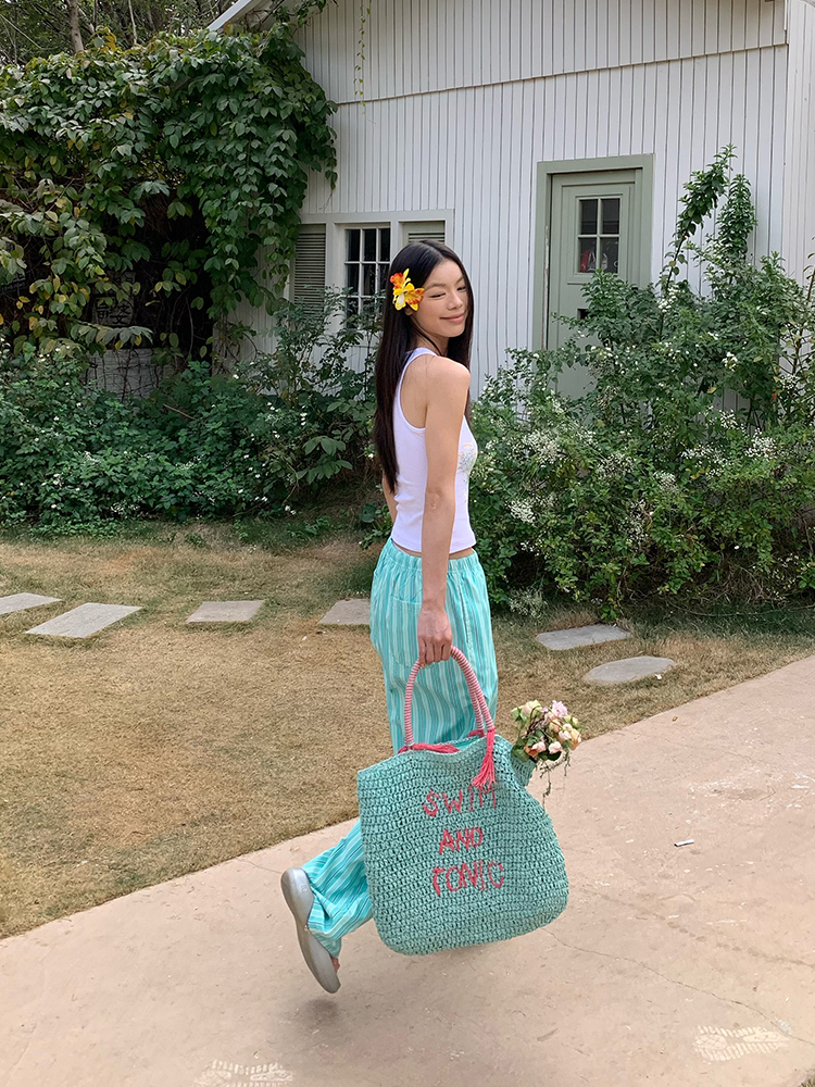 Minimalist Striped Drawstring Wide-Leg Pants for Men and Women, Loose Fit, Versatile and Slimming, Casual 90s Style Trousers Minimalist Striped Drawstring Wide-Leg Pants for Men and Women, Loose Fit, Versatile and Slimming, Casual 90s Style Trousers