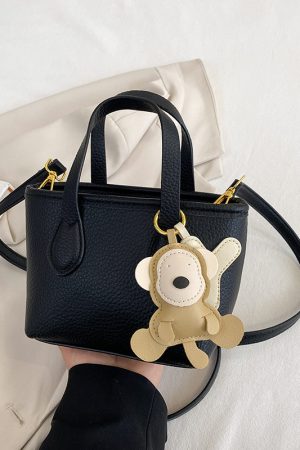 Minimalist Women's Lychee Pattern Bucket Bag - High-Quality Texture Shoulder Bag for Spring/Summer 2025 Fashion