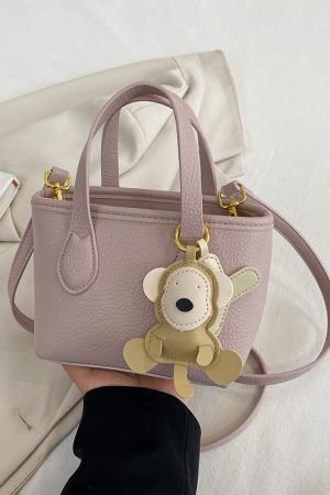 Minimalist Women's Lychee Pattern Bucket Bag - High-Quality Texture Shoulder Bag for Spring/Summer 2025 Fashion