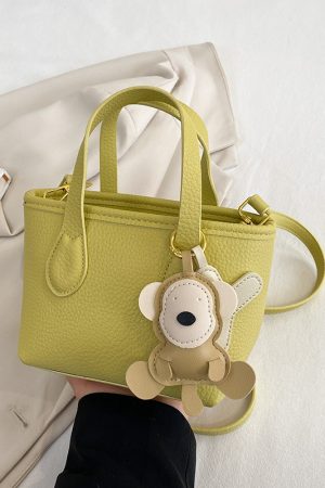 Minimalist Women's Lychee Pattern Bucket Bag - High-Quality Texture Shoulder Bag for Spring/Summer 2025 Fashion