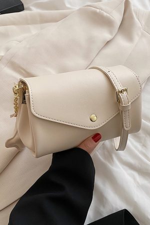 Minimalist Women's Solid Color Small Square Bag - Versatile Casual Shoulder Bag for Spring/Summer 2025