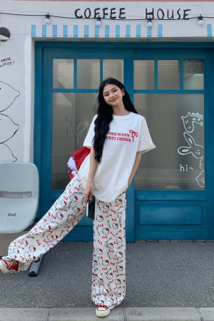 Mint Green Embroidered Short Sleeve T-Shirt for Women - 2025 Summer Lazy Loose Versatile Top - Y2K Style