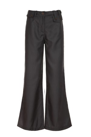 Modern Vintage Retro Low-Waist Striped Suit Pants for Women, Casual Straight-Leg Trousers, 90s Inspired Fashion