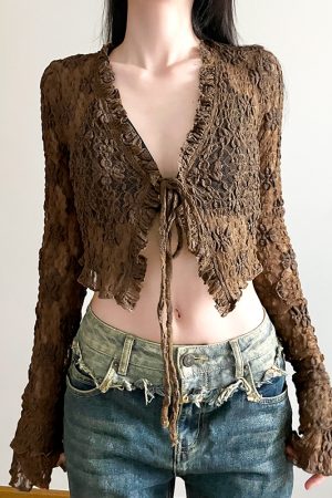 Moss Green Retro Vintage Zipper Spliced Lace A-Line Midi Skirt - 90s Inspired Niche Long Skirt for Unique Style