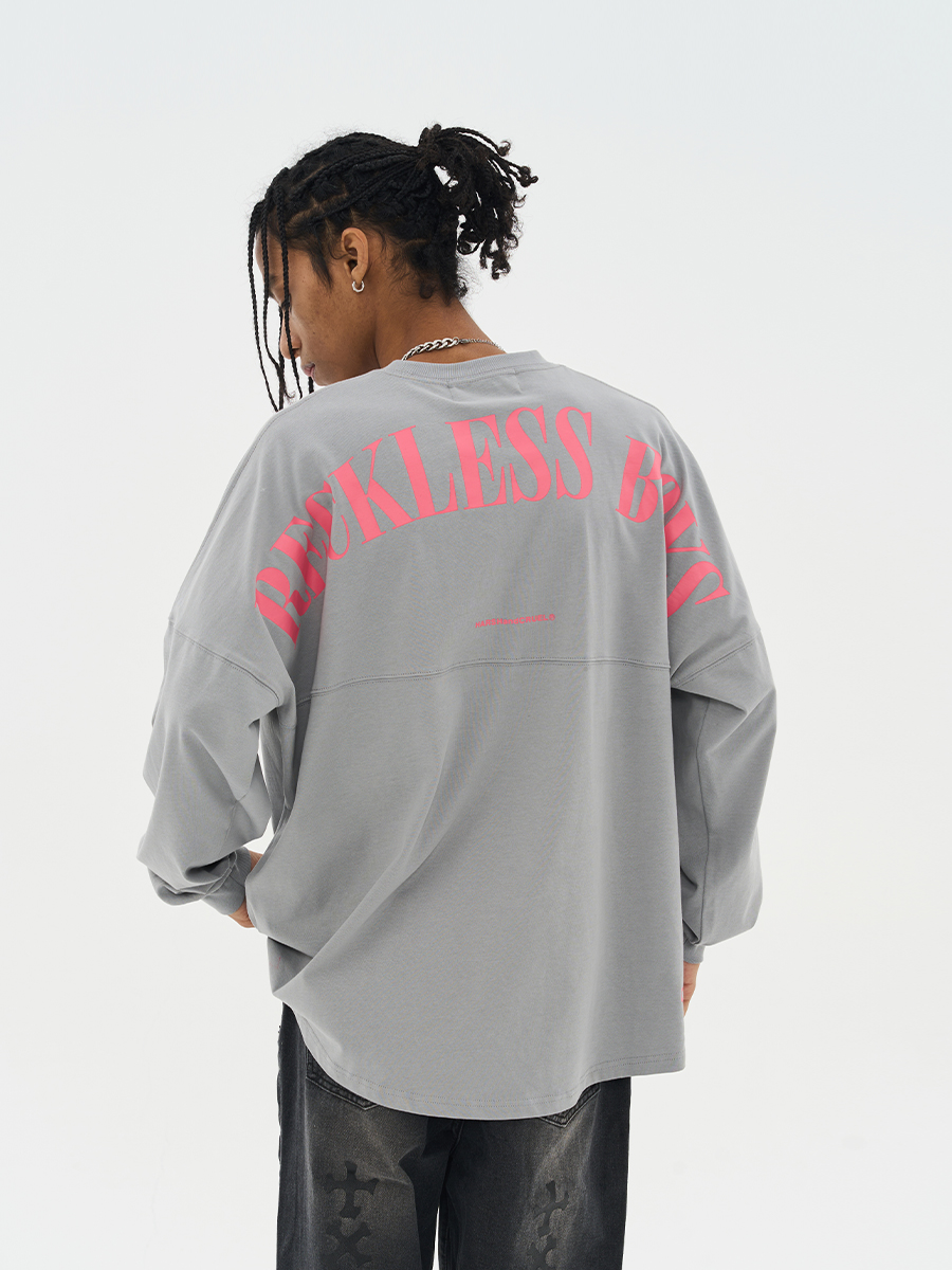 Multicolor Retro Print Loose Long Sleeve T-shirt for Boys - 90s Inspired Streetwear Style Multicolor Retro Print Loose Long Sleeve T-shirt for Boys - 90s Inspired Streetwear Style