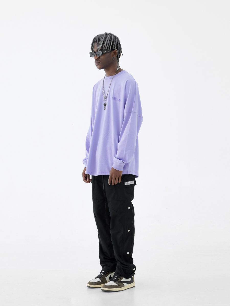 Multicolor Retro Print Loose Long Sleeve T-shirt for Boys - 90s Inspired Streetwear Style Multicolor Retro Print Loose Long Sleeve T-shirt for Boys - 90s Inspired Streetwear Style