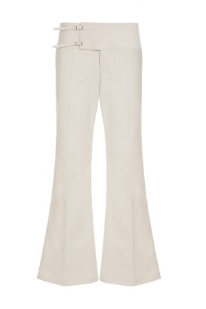 Off-White Wide-Leg Casual Pants for Women, Unique Button Design, Loose Fit, Slimming Long Trousers, Versatile Everyday Style