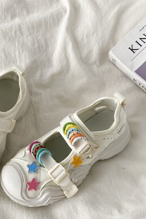 Open-Toe Sports Sandals for Women - 2025 Summer Breathable Ugly-Cute Dad Shoes in White, Trendy Casual Footwear