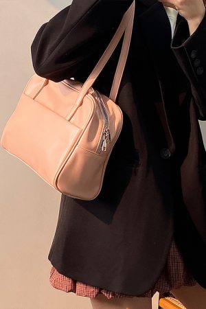 Pastel Color Women's Tote Bag - Large Capacity Shoulder Bag for Spring/Summer 2025 - Trendy Niche Design