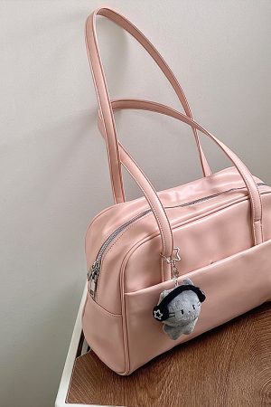Pastel Color Women's Tote Bag - Large Capacity Shoulder Bag for Spring/Summer 2025 - Trendy Niche Design
