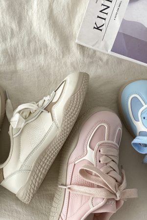 Pink Niche Design Training Board Shoes for Women - Casual Sports Shoes for Spring and Autumn 2025, Trendy Little White Sneakers