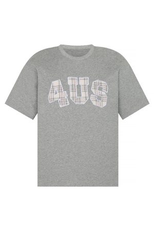 Plaid Patch Embroidery Couples Loose T-Shirt - Spring Summer National Trend Short Sleeve Fashion Top