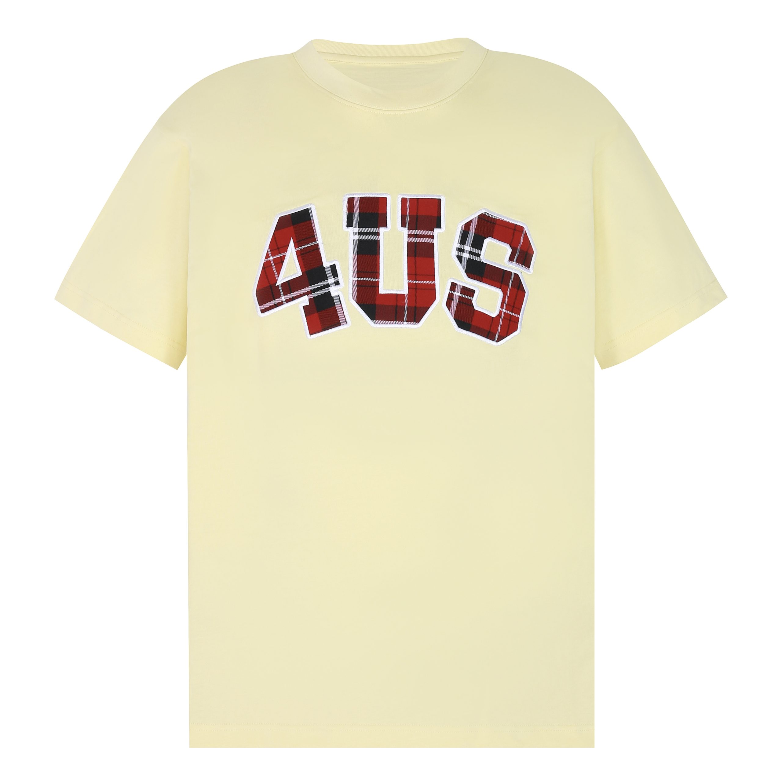 Plaid Patch Embroidery Loose Fit T-Shirt for Couples - Spring Summer National Trend Short Sleeve Top Plaid Patch Embroidery Loose Fit T-Shirt for Couples - Spring Summer National Trend Short Sleeve Top