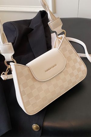 Plaid Retro Niche Shoulder Bag - Spring Summer 2025 Small Square Crossbody Bag for Women - Versatile Y2K Fashion Accessory