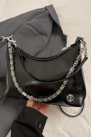 Pleated Crackle Texture Underarm Bag - Simple Versatile Large Capacity Shoulder Bag for Spring 2025 Fashion