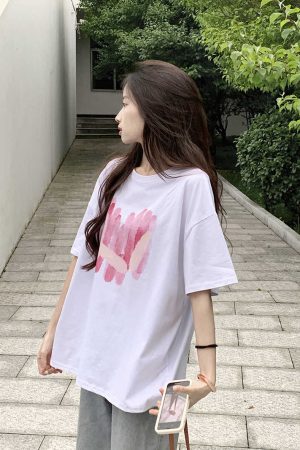 Plus Size American Retro Cotton Short Sleeve T-Shirt for Men & Women, Loose Oversized Black Couple Top - Y2K Style