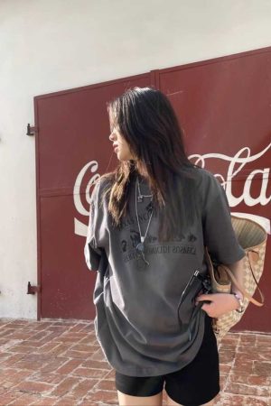 Plus-Size American Retro Cotton Short-Sleeve T-Shirt for Women - Oversized Loose Fit Summer Top, Casual Y2K Style