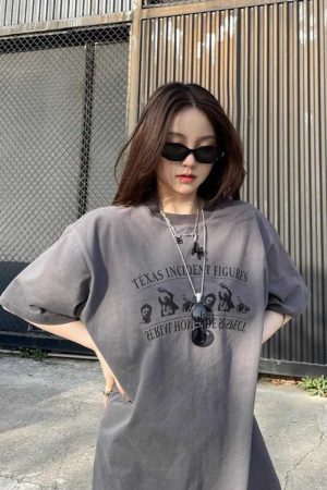 Plus-Size American Retro Cotton Short-Sleeve T-Shirt for Women - Oversized Loose Fit Summer Top, Casual Y2K Style