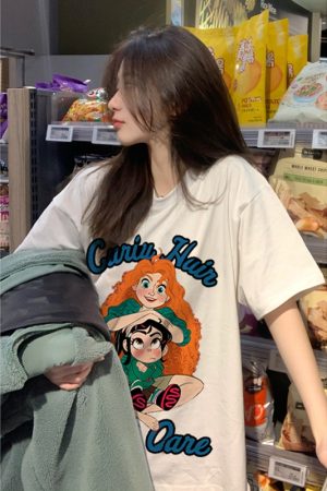 Plus-Size American Retro Cotton Short Sleeve T-Shirt for Women, Loose Oversize Design, Casual Niche Student Top