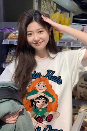 Plus-Size American Retro Cotton Short Sleeve T-Shirt for Women, Loose Oversize Design, Casual Niche Student Top