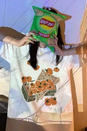 Plus-Size American Retro Cotton Short-Sleeve T-Shirt for Women, Unique Chic Loose Half-Sleeve Top, Hong Kong Style, Casual Fashion