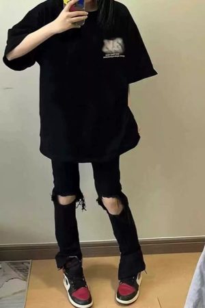 Plus Size American Retro High Street Cotton Short Sleeve T-Shirt - Unisex Oversized Lazy Style for Couples, Vintage-Inspired Fashion