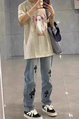 Plus Size American Retro High Street Short Sleeve T-Shirt for Women - Loose Fit, Chic Hong Kong Style, Niche Design