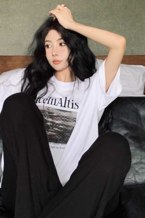 Plus-Size American Retro Oversized Cotton Short-Sleeve T-Shirt for Women - Summer 2025 Trendy Loose Fit Top