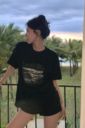 Plus-Size American Retro Oversized Cotton Short-Sleeve T-Shirt for Women - Summer 2025 Trendy Loose Fit Top