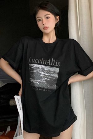 Plus-Size American Retro Oversized Cotton Short-Sleeve T-Shirt for Women - Summer 2025 Trendy Loose Fit Top