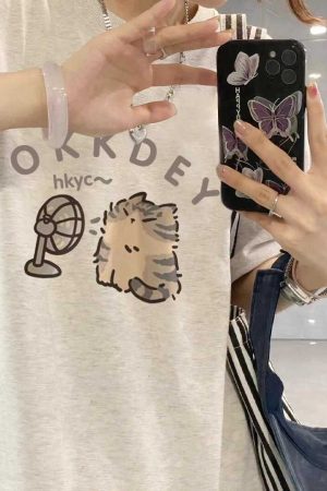 Plus-Size Cotton Short-Sleeve T-Shirt for Couples, Loose Fit with Drop Shoulder, Unique American Style, Casual Weekend Wear