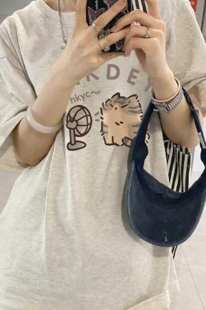 Plus-Size Cotton Short-Sleeve T-Shirt for Couples, Loose Fit with Drop Shoulder, Unique American Style, Casual Weekend Wear